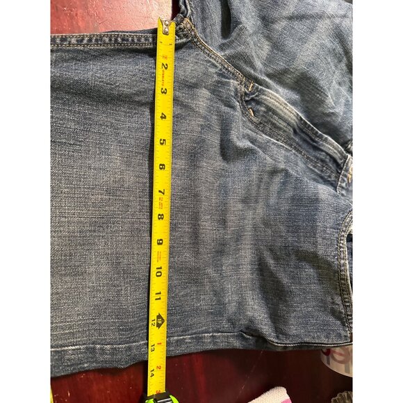 Levis 557 VTG Y2K Relaxed Boot Cut Jeans W40 L32* Raw Hem Cowboy Western Cut Blu - Picture 12 of 13